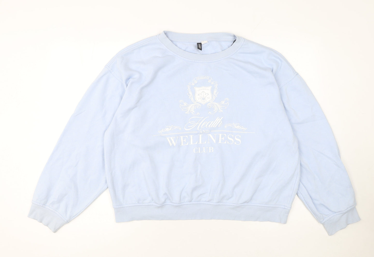 H&M Women's Blue Health & Wellness Club Cotton Blend Sweatshirt M