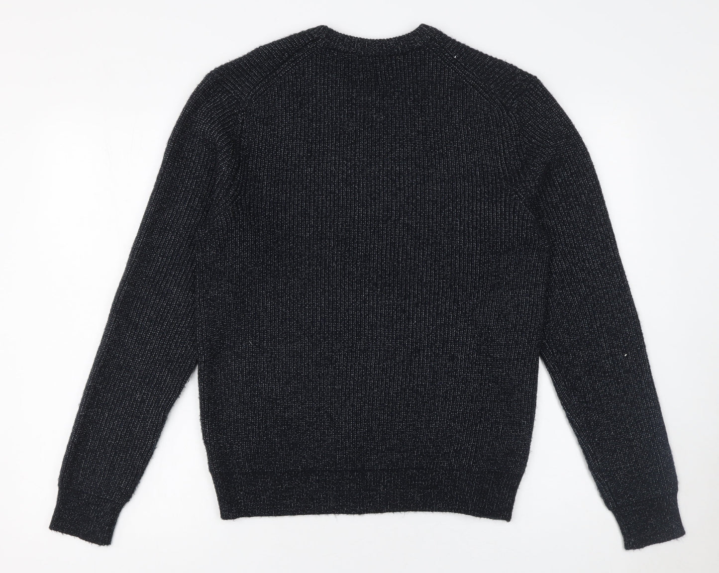 Marks and Spencer Men's Black Small Chunky Knit Crew Neck Jumper