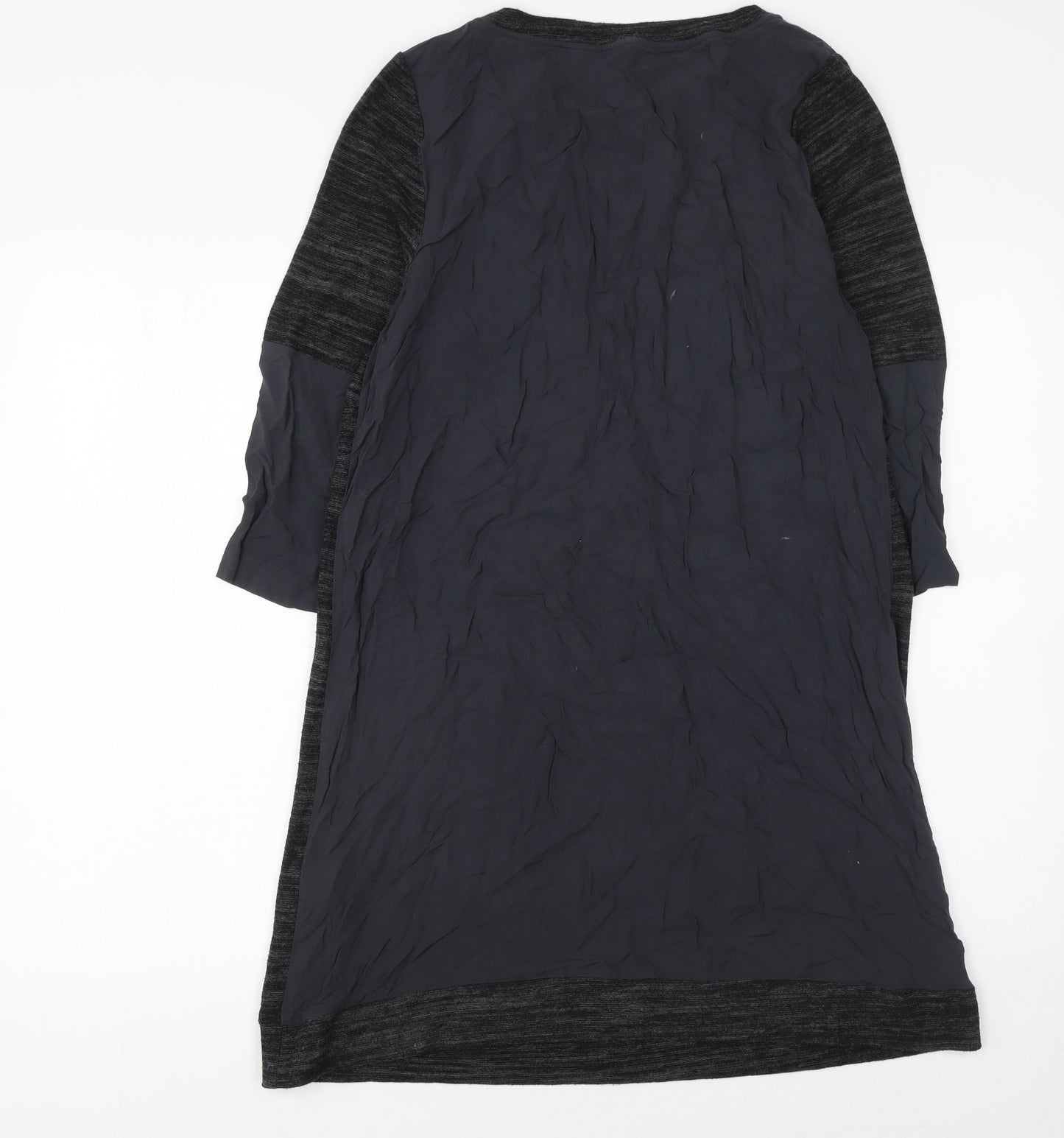 White Stuff Women's Grey Shift Dress Size 12 Viscose 3/4 Sleeve