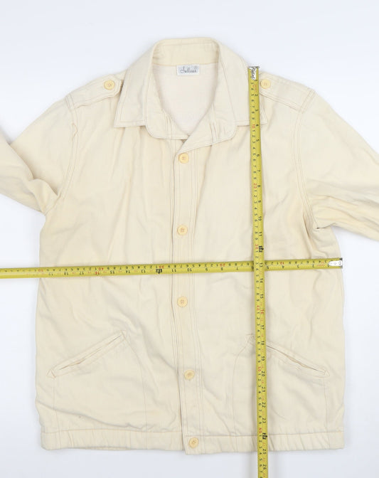 Sullivan Men's Beige Cotton Button Jacket Size M Classic Spring Style