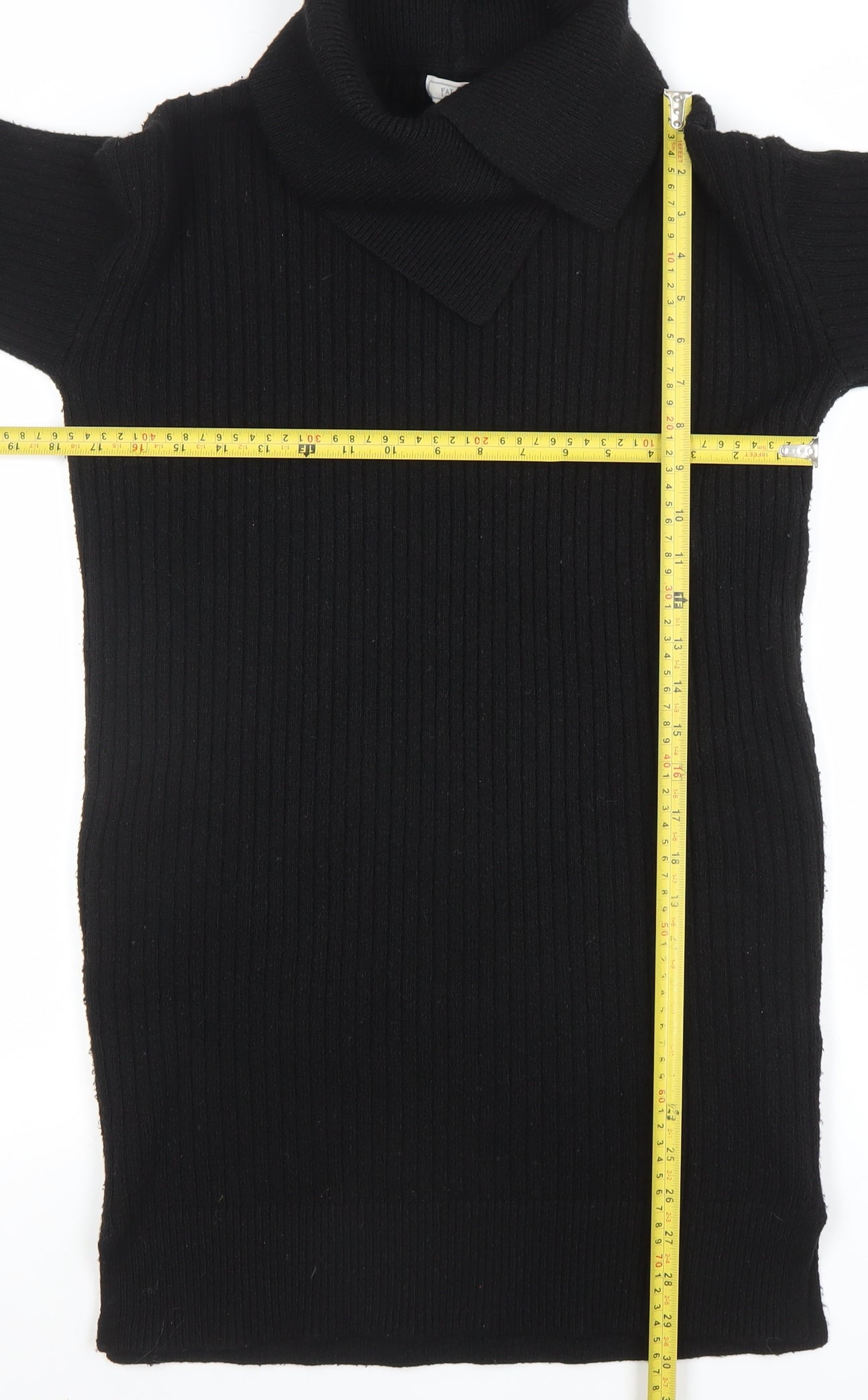 Fat Face Women’s Black Knit Collared Sweater Dress Size M