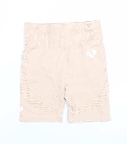 Women's Best Beige Women's Small Compression Activewear Shorts