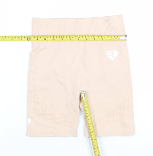 Women's Best Beige Women's Small Compression Activewear Shorts