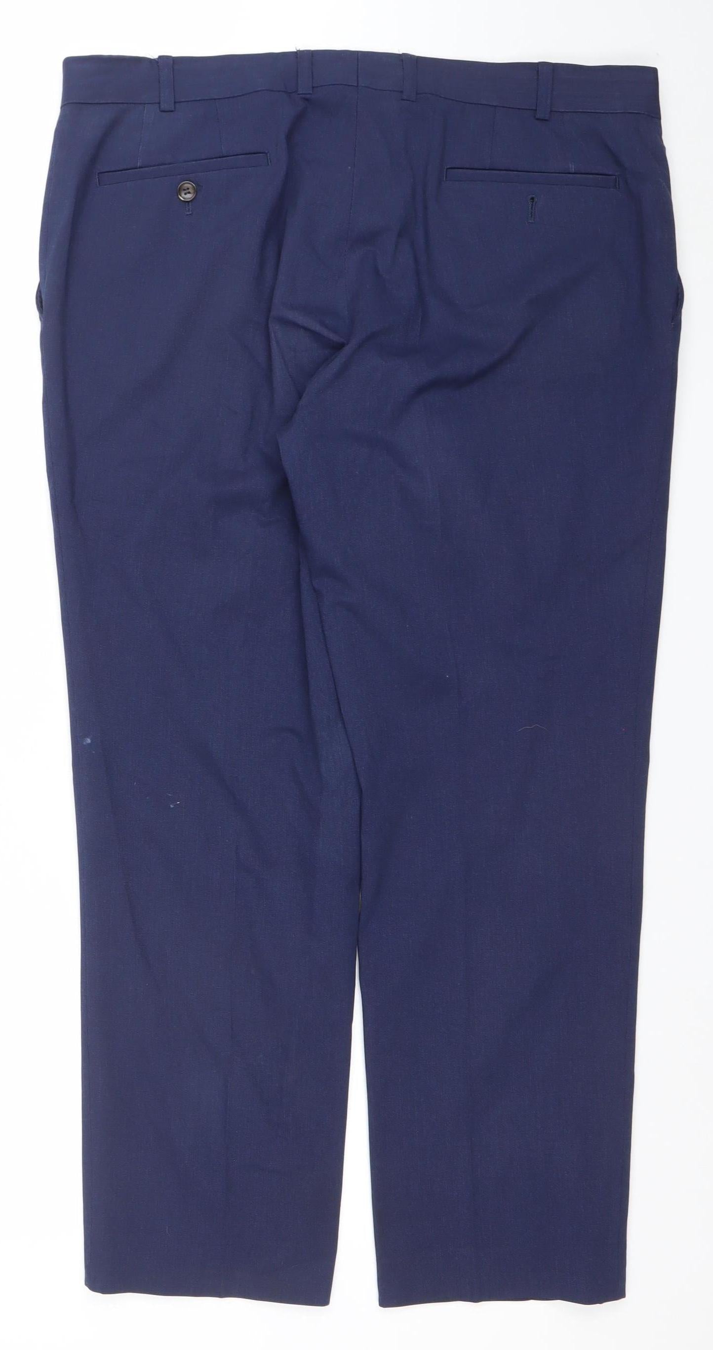 Daniel Grahame Men's Blue Wool Blend Dress Trousers Size 34R