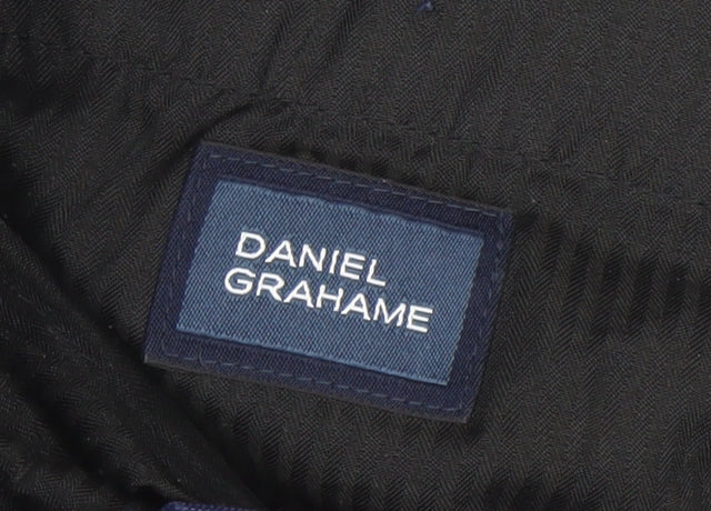 Daniel Grahame Men's Blue Wool Blend Dress Trousers Size 34R