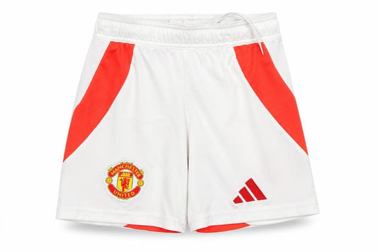 adidas Boys White Manchester United Football Shorts 7 Years Athletic Fit