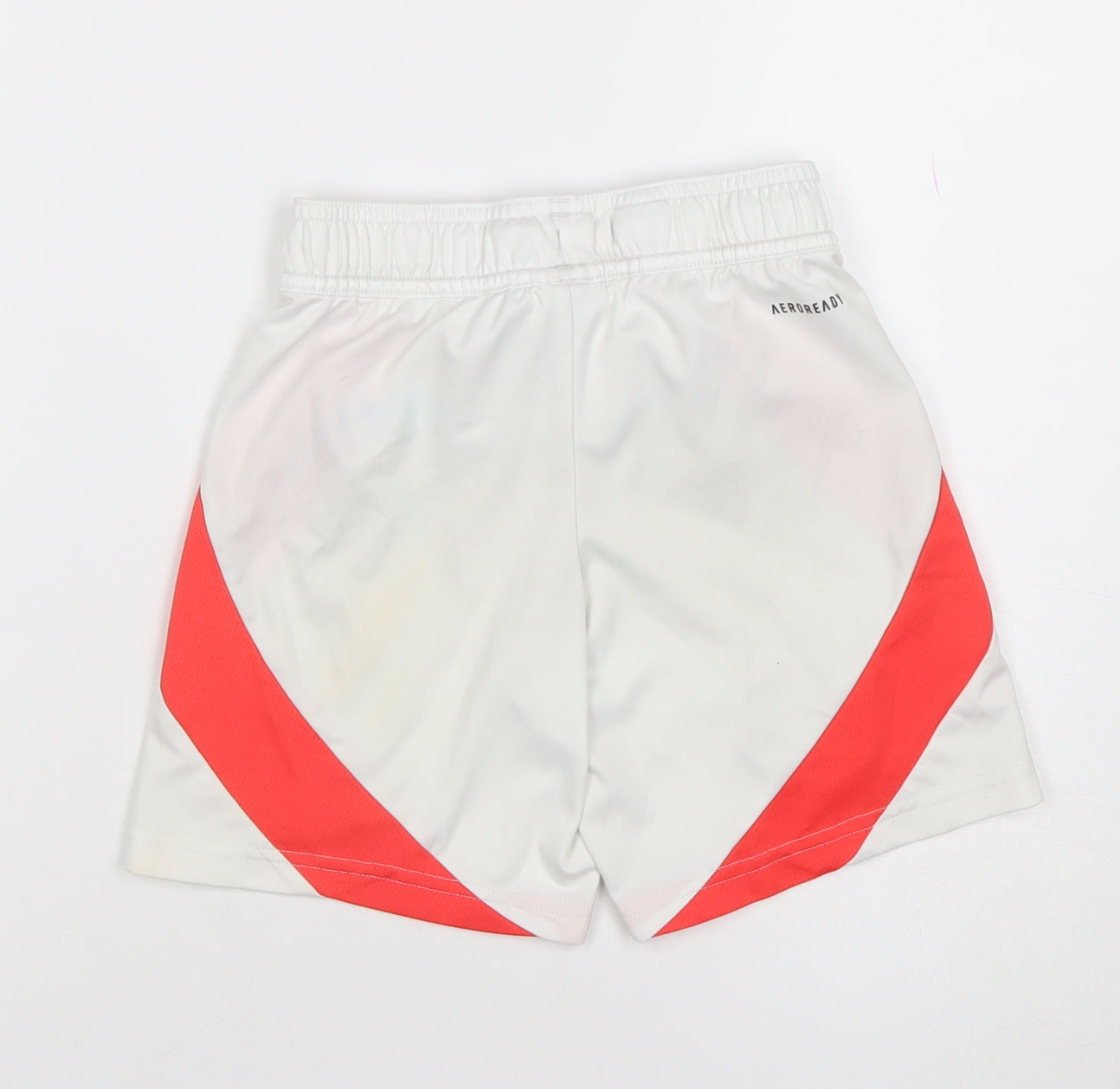 adidas Boys White Manchester United Football Shorts 7 Years Athletic Fit