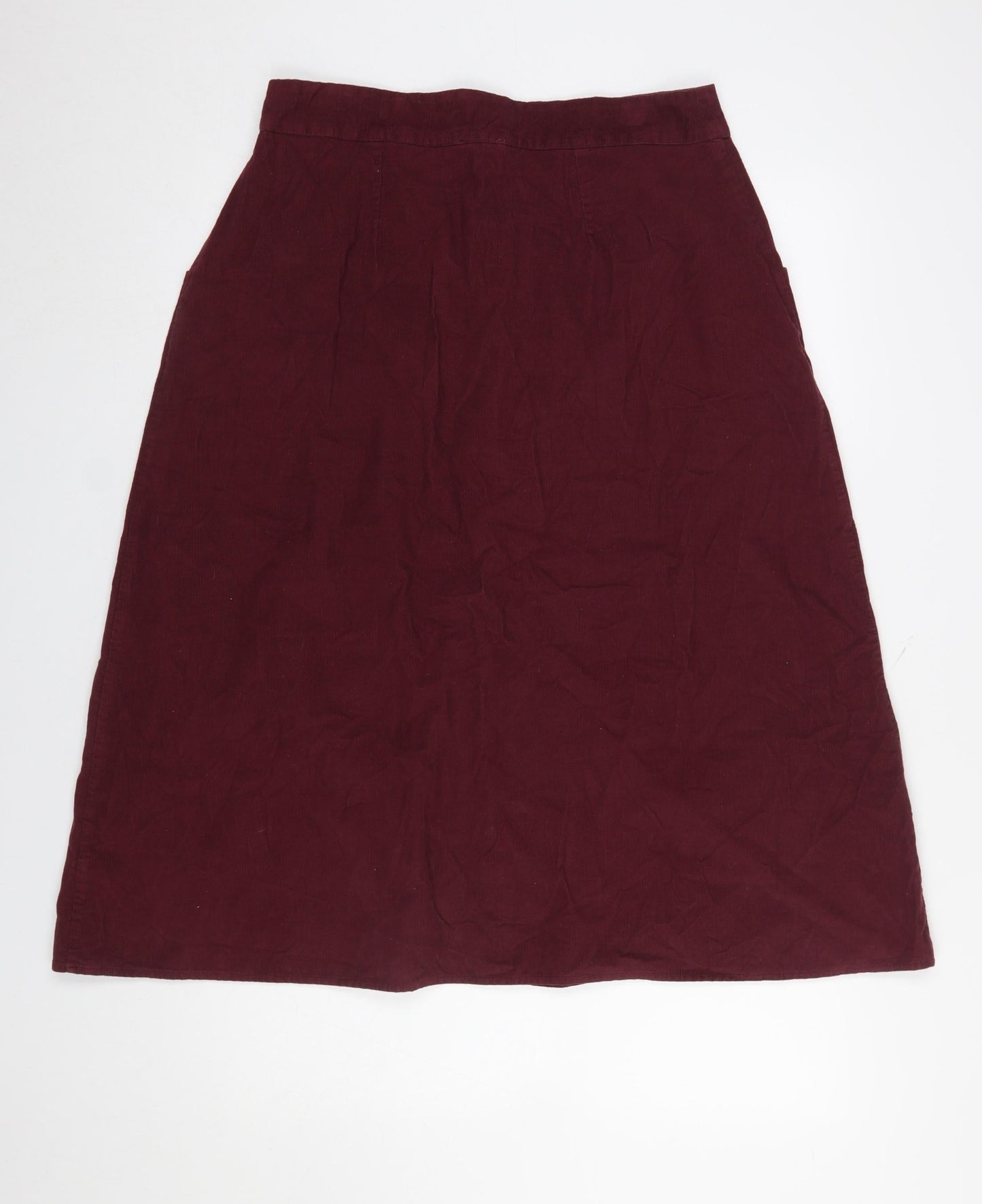 Somerset by Alice Temperley Women's Red Midi A-Line Cotton Skirt Size 12