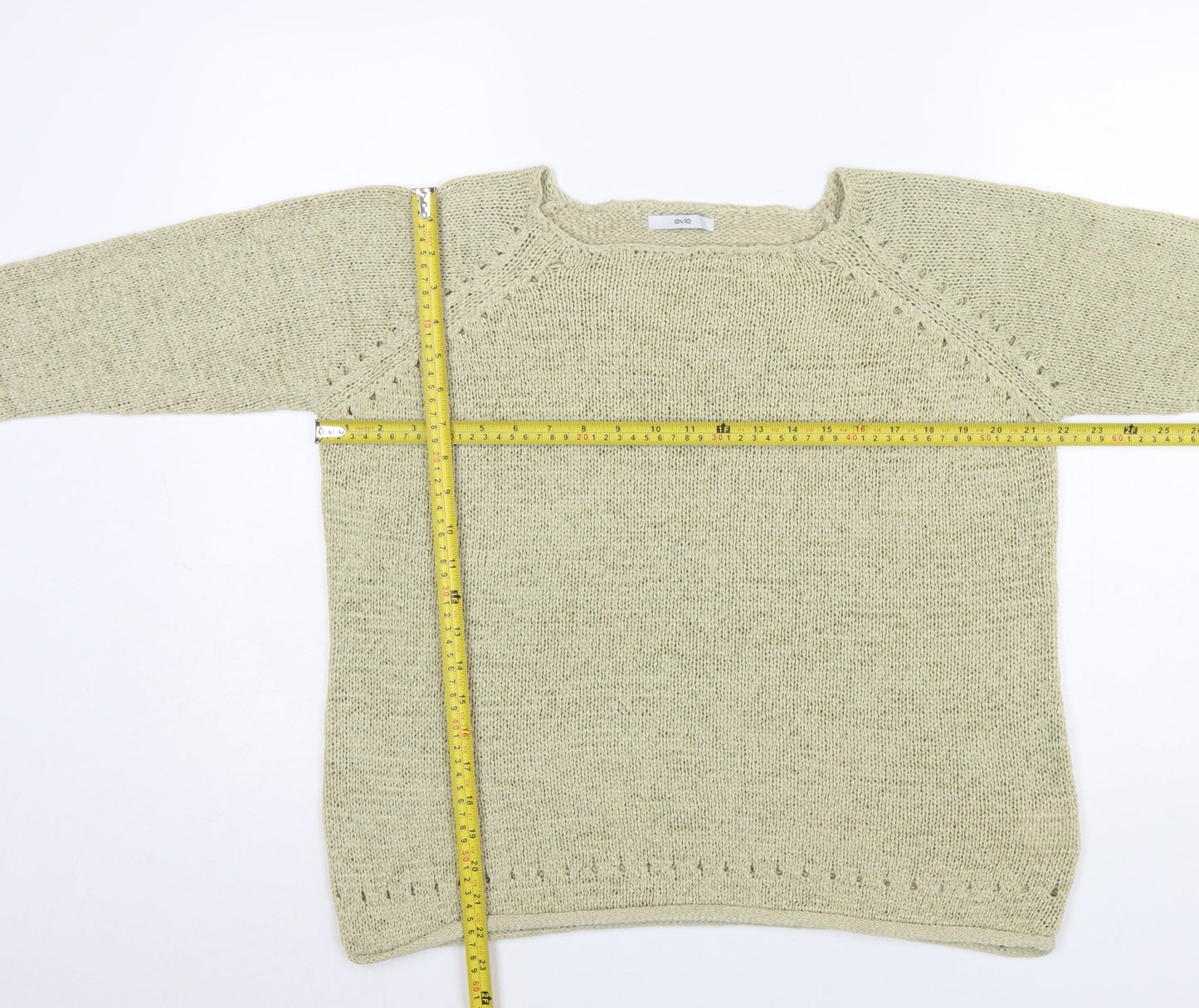 Evie Women’s Beige Knit Pullover Jumper Size 18-20 Long Sleeve