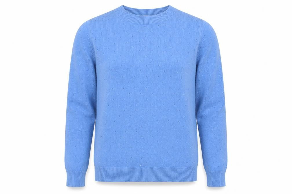 Warehouse Women Blue Size 8 Crew Neck Long Sleeve Knit Jumper