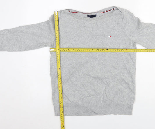 Tommy Hilfiger Men’s Grey Cotton Knit Pullover Jumper Size M