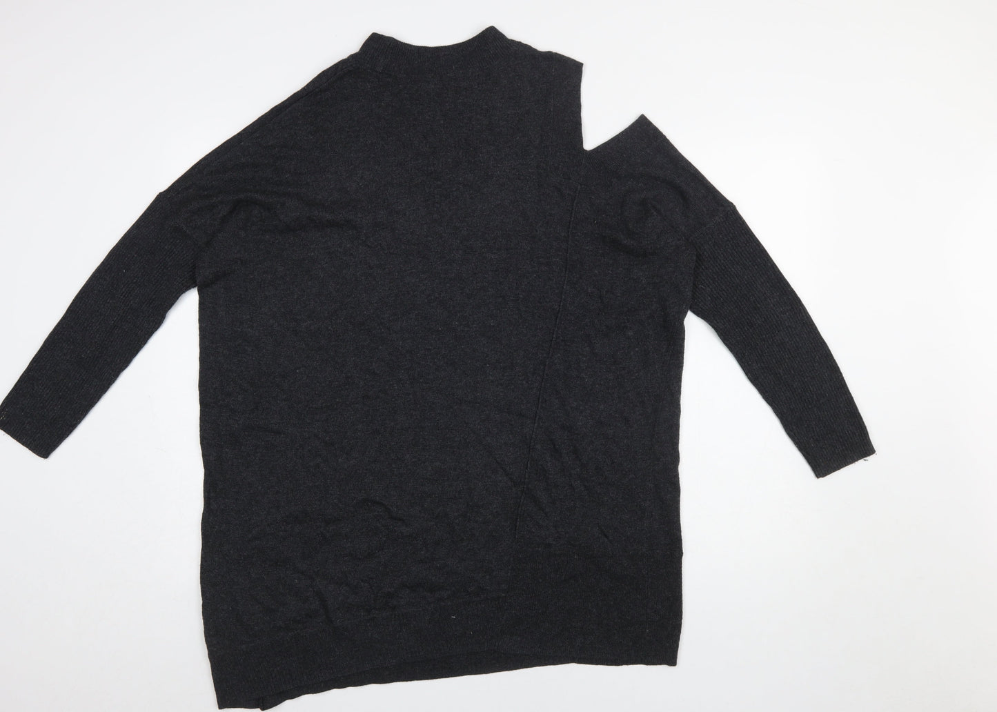 Mint Velvet Women Black Medium Cold Shoulder Knit Jumper