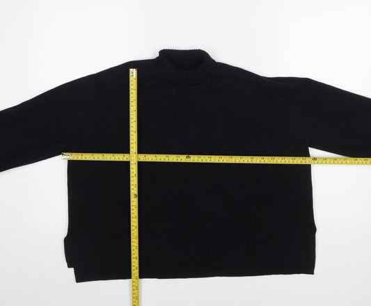 French Connection Men's Black High Neck Medium Knit Jumper