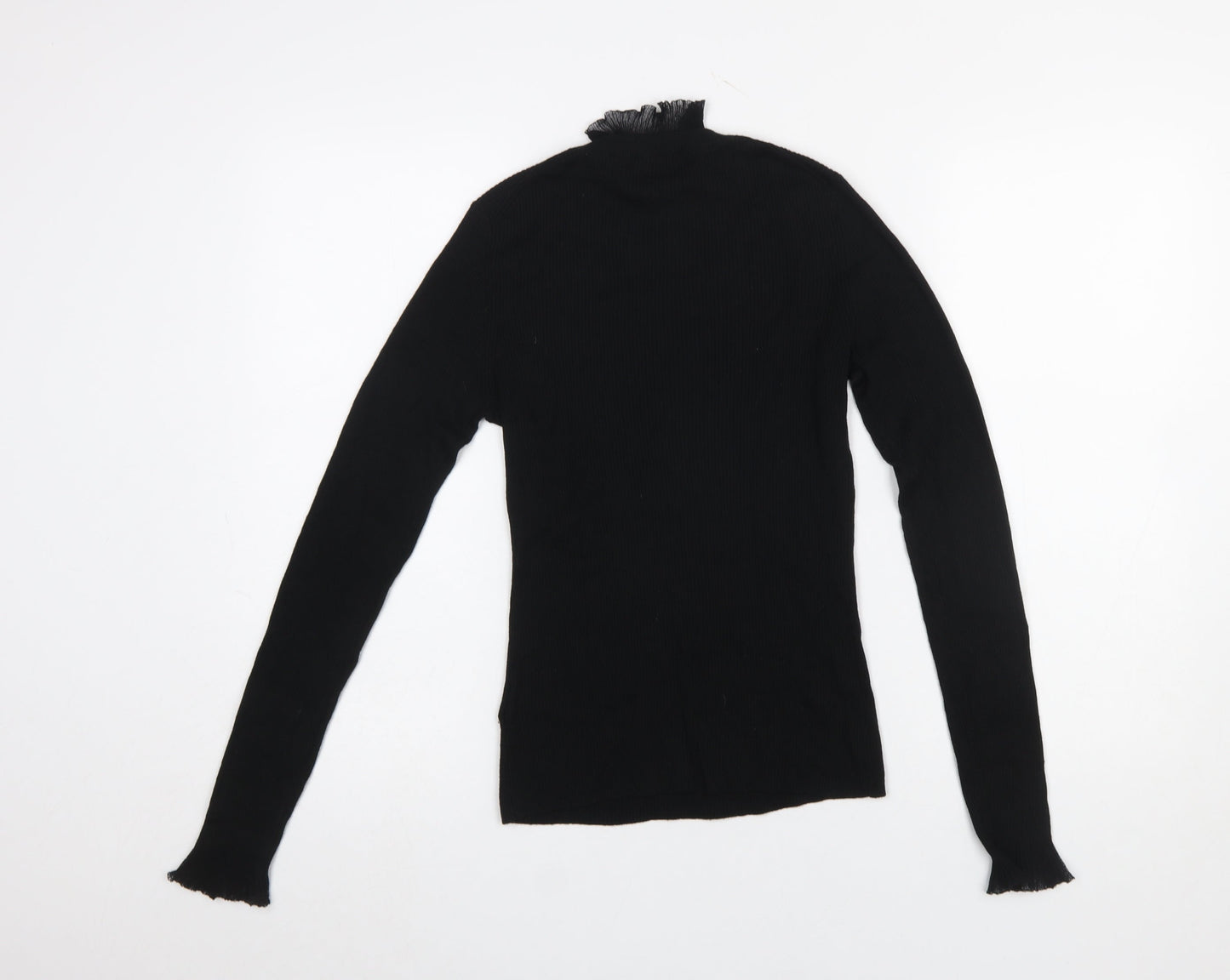 Ted Baker Women’s Black Slim Fit High Neck Long Sleeve Pullover Jumper Size 10