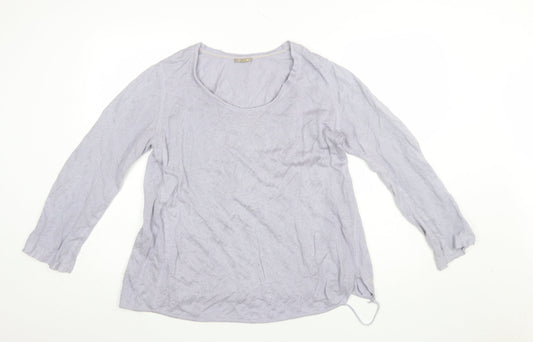 Jigsaw Womens Grey Silk Blend Long Sleeve Pullover Jumper M