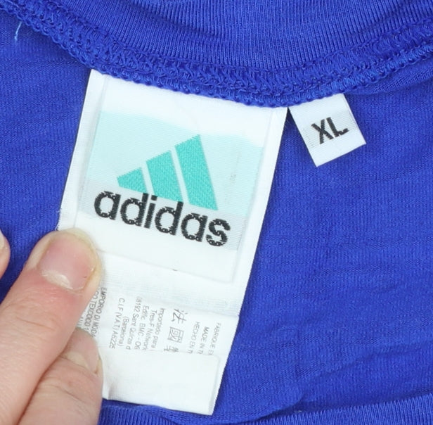 Adidas Womens Blue XL Short Sleeve Sports T-Shirt