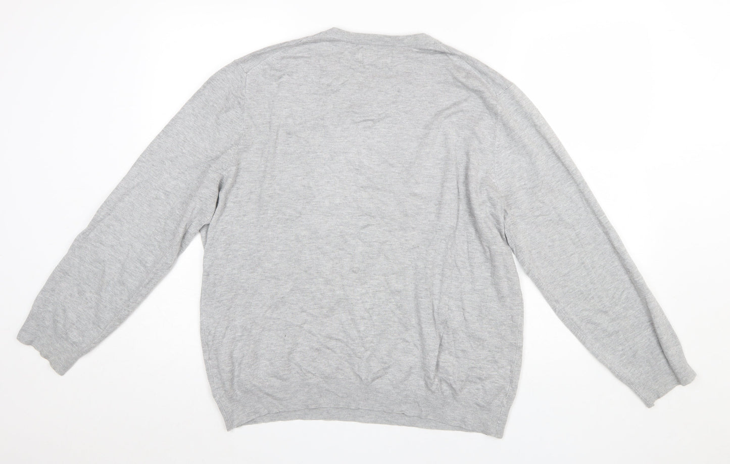 Debenhams Men Grey Large Crew Neck Viscose Knit Jumper