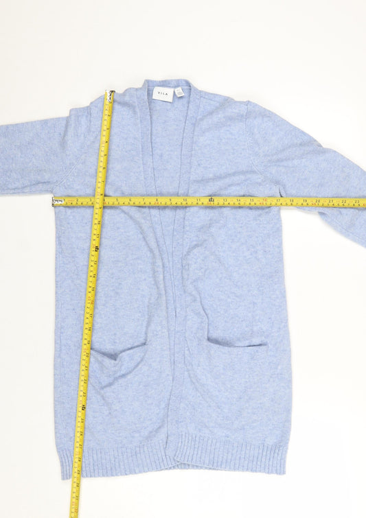 Vila Women Blue Long Sleeve Knit Cardigan Size S