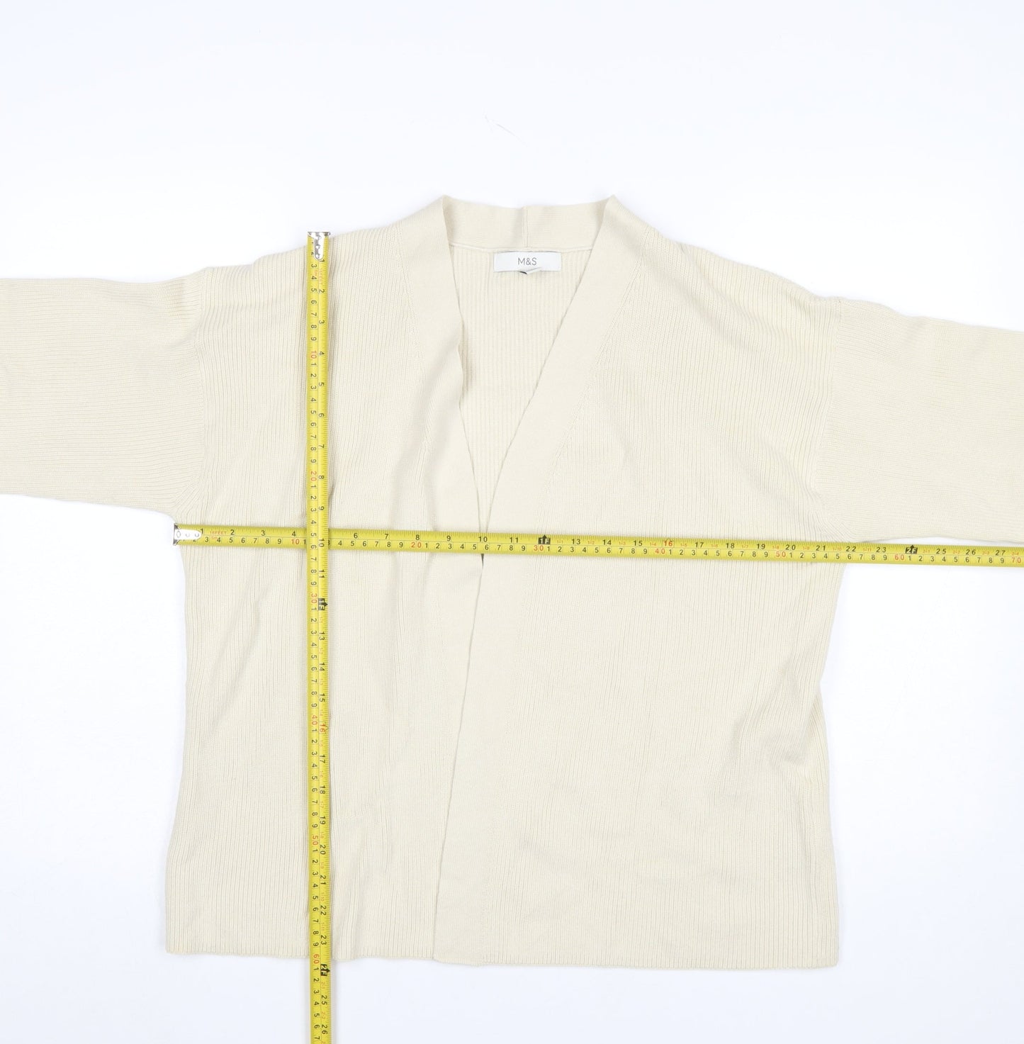 Marks and Spencer Women’s Beige Knit Long Sleeve Cardigan M