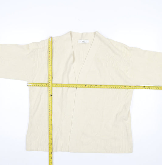 Marks and Spencer Women’s Beige Knit Long Sleeve Cardigan M