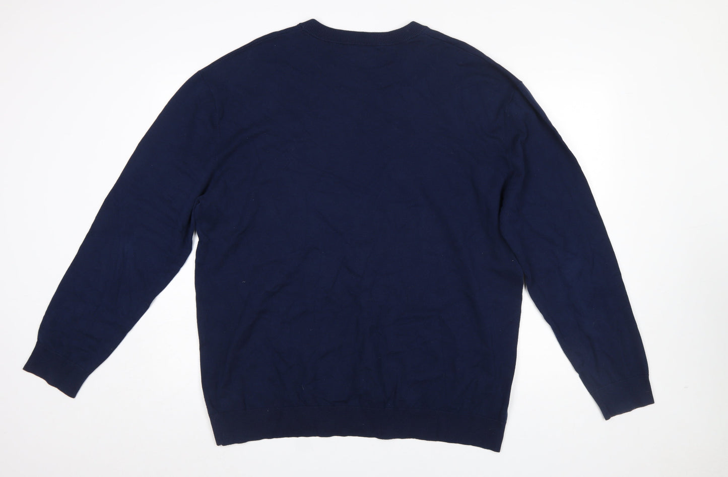 Next Men’s Blue 2XL Cotton Crew Neck Jumper