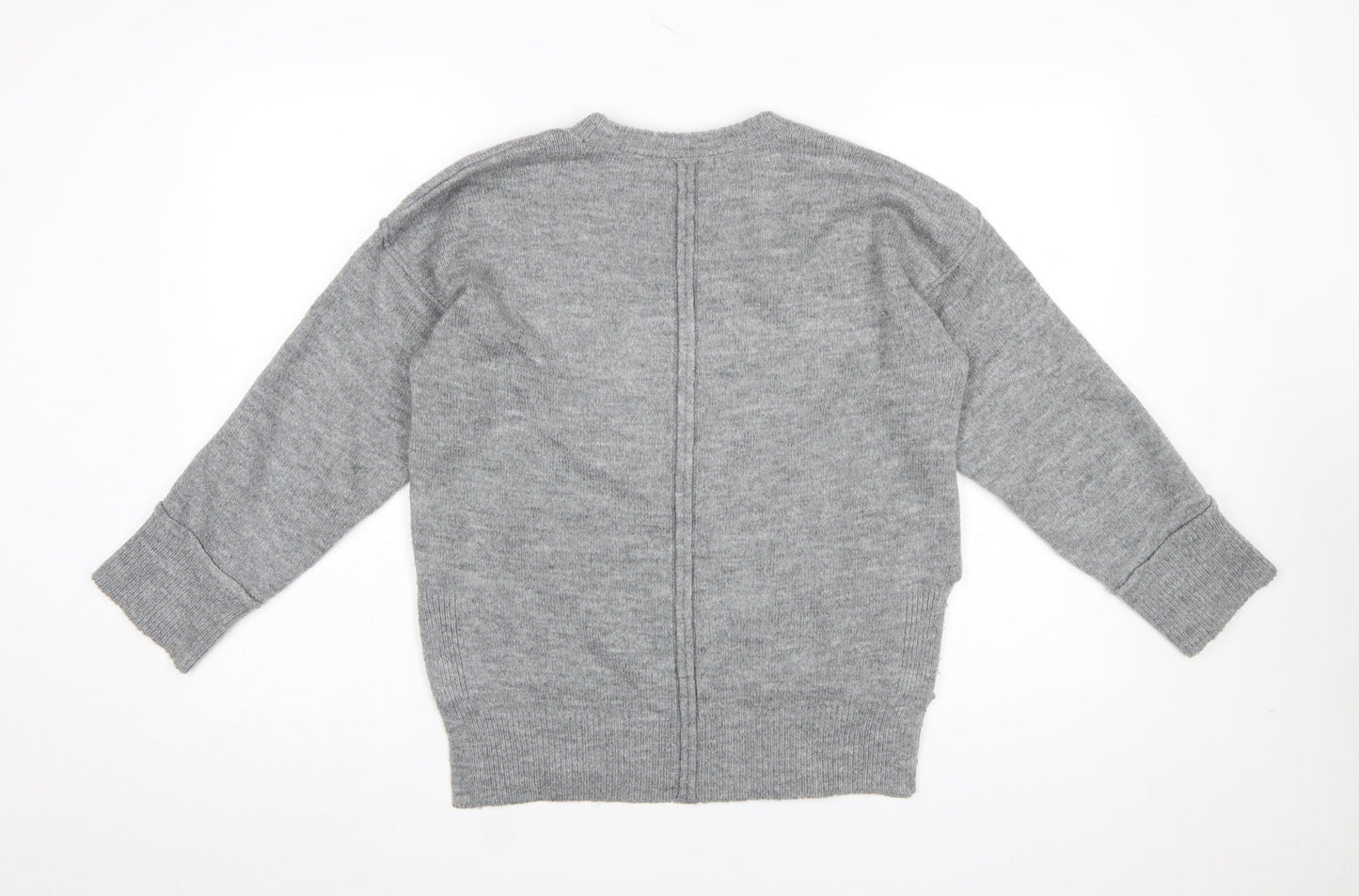 Oasis Womens Grey Crew Neck Pullover Jumper XS Acrylic Blend