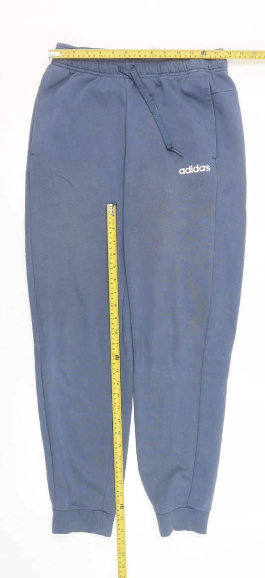 Adidas Men's Blue Small Jogger Sweatpants Tapered Fit Activewear