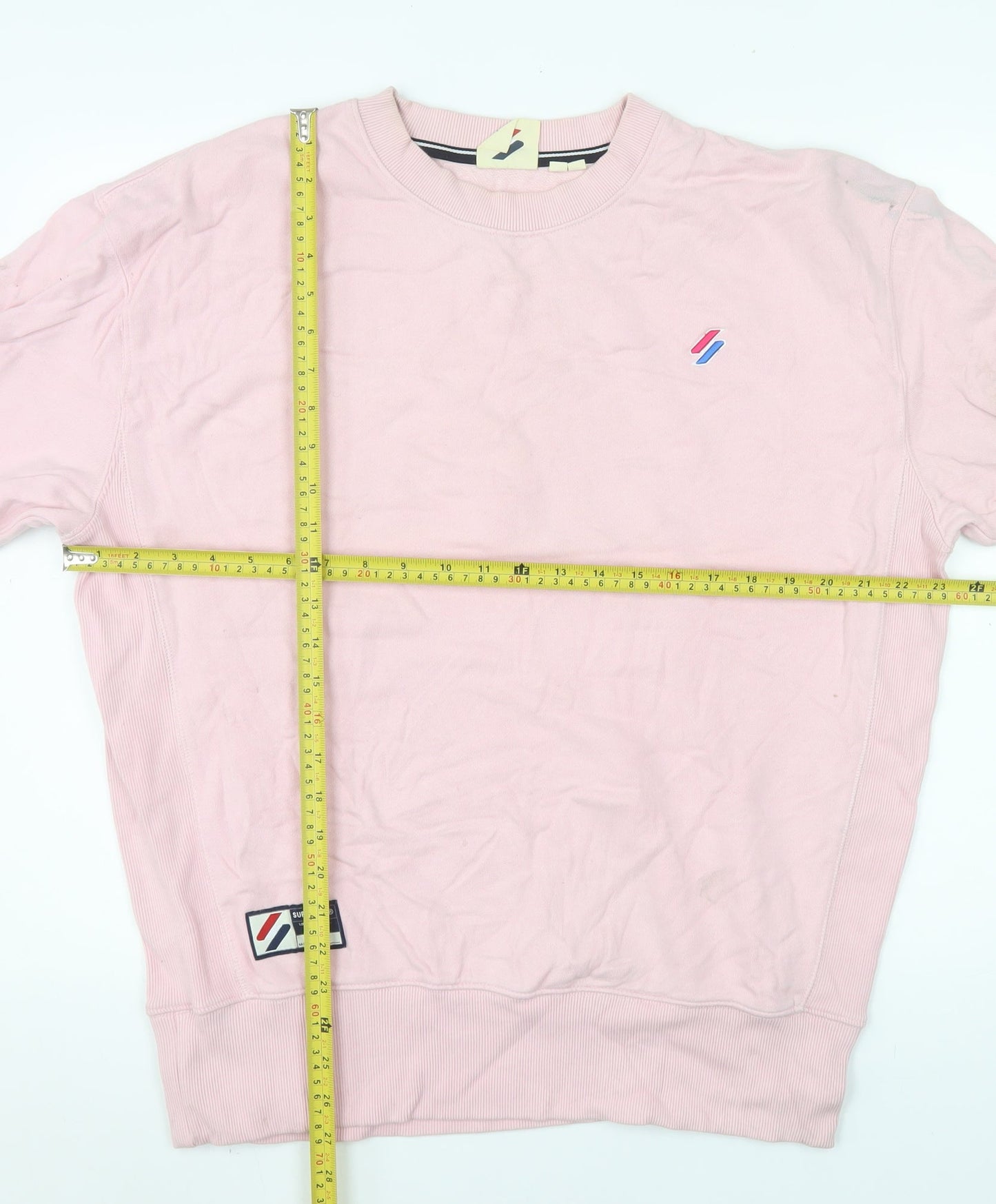 Superdry Men's Pink Crew Neck Cotton Sweatshirt XS