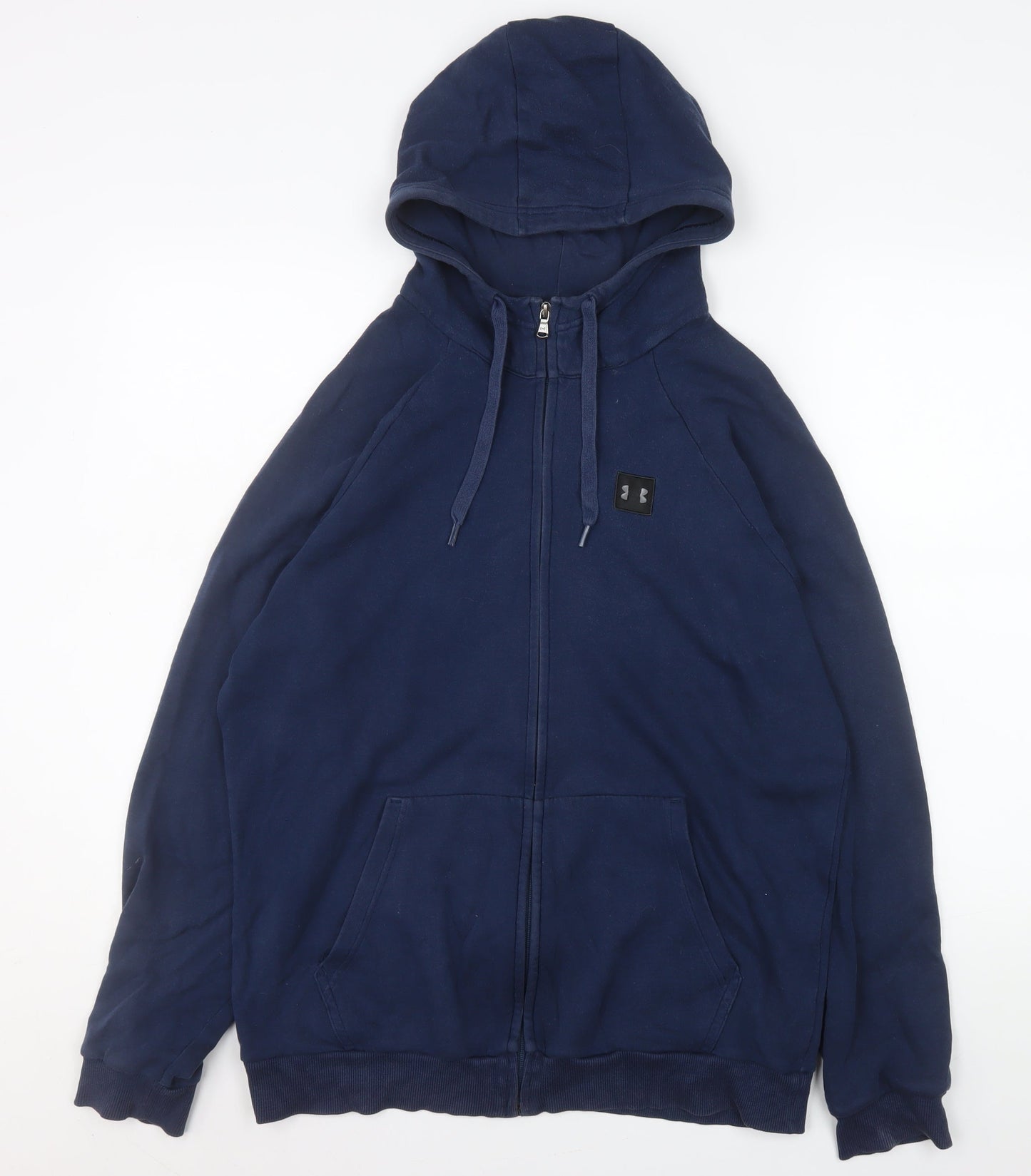 Under Armour Men’s Blue Full Zip Hooded Cotton Jacket Size M