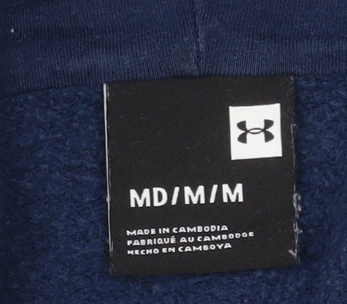 Under Armour Men’s Blue Full Zip Hooded Cotton Jacket Size M