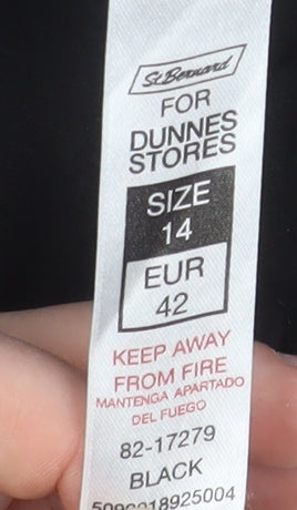 Dunnes Stores Women's Black Chino Shorts Size 14 Cotton Stretch