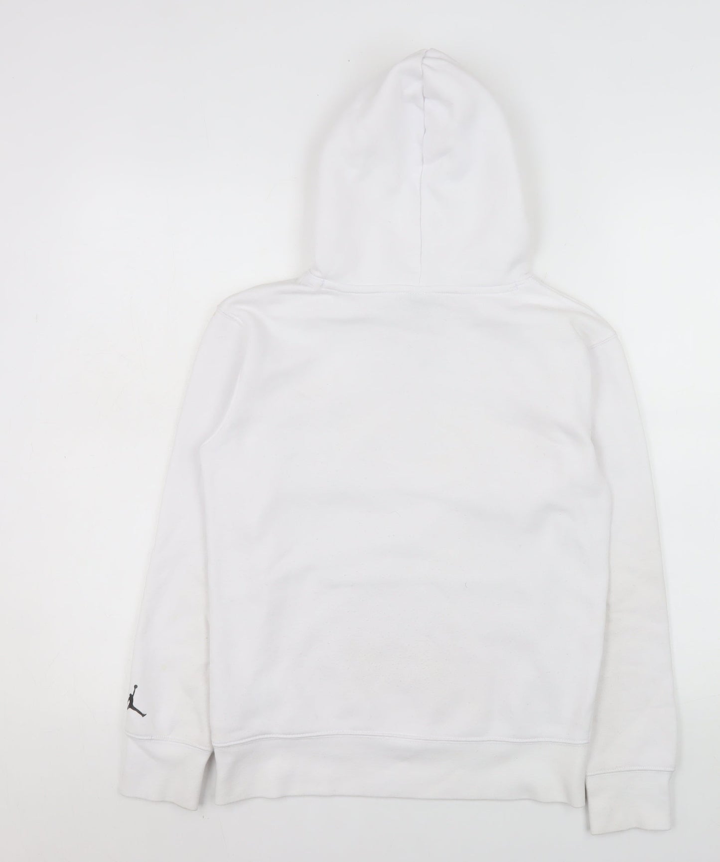 Jordan Boys White Hoodie 10-12 Years Pullover Fleece Logo Sweatshirt