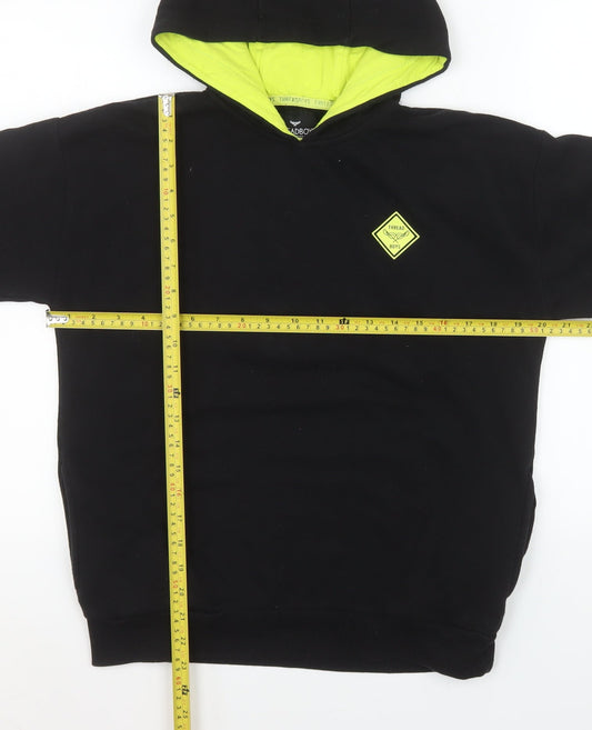 Threadboys Boys Black Pullover Hoodie 11-12 Years Fleece Hooded Sweatshirt