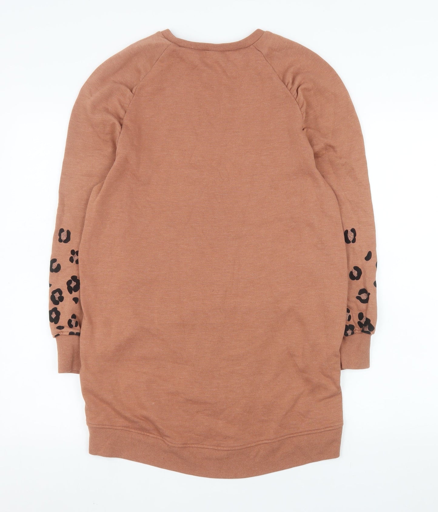 Next Girls Brown Animal Print Long Sleeve Pullover Sweatshirt 11 Years