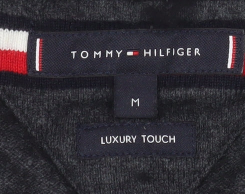 Tommy Hilfiger Mens Grey M 1/4 Zip Mock Neck Knit Sweatshirt