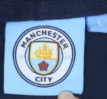 Manchester City Men's Blue Full Zip Hooded Jacket L