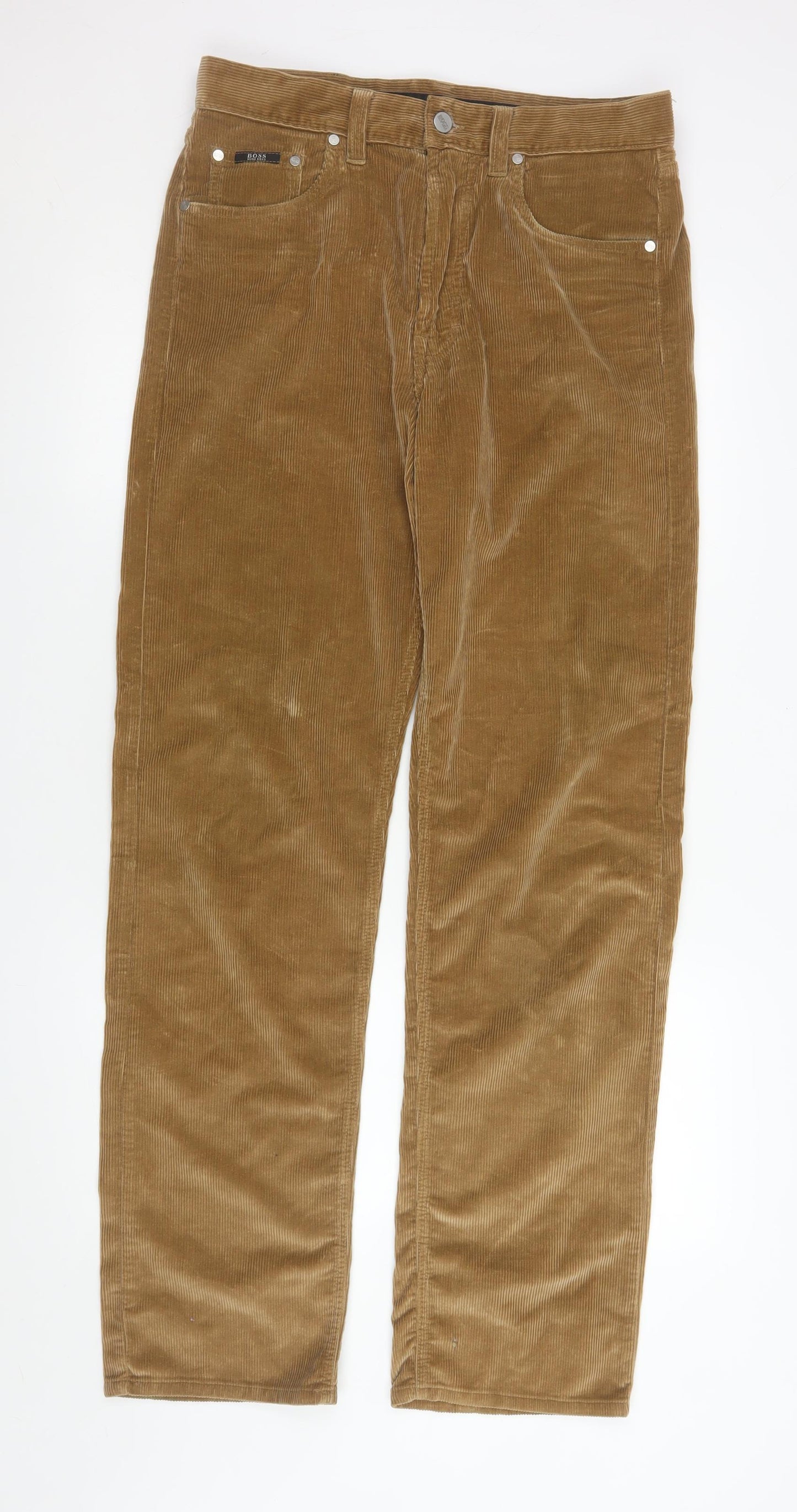 Hugo Boss Men's Brown Corduroy Alabama Trousers W32 L34
