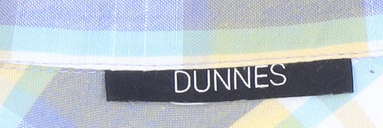 Dunnes Women's Multicoloured Checked Cotton Tunic Blouse Size 12