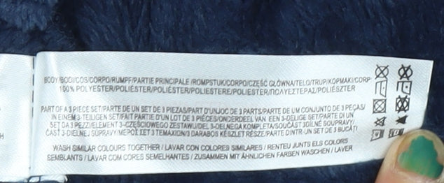Primark Blue Hooded Fleece Robe 12-18 Months Unisex Baby Soft Winter Nightwear
