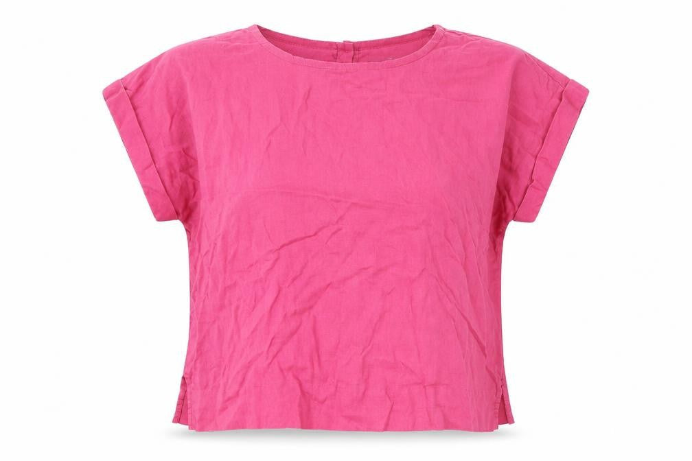 Paul Costelloe Living Women’s Pink Linen Button Back Blouse Size L