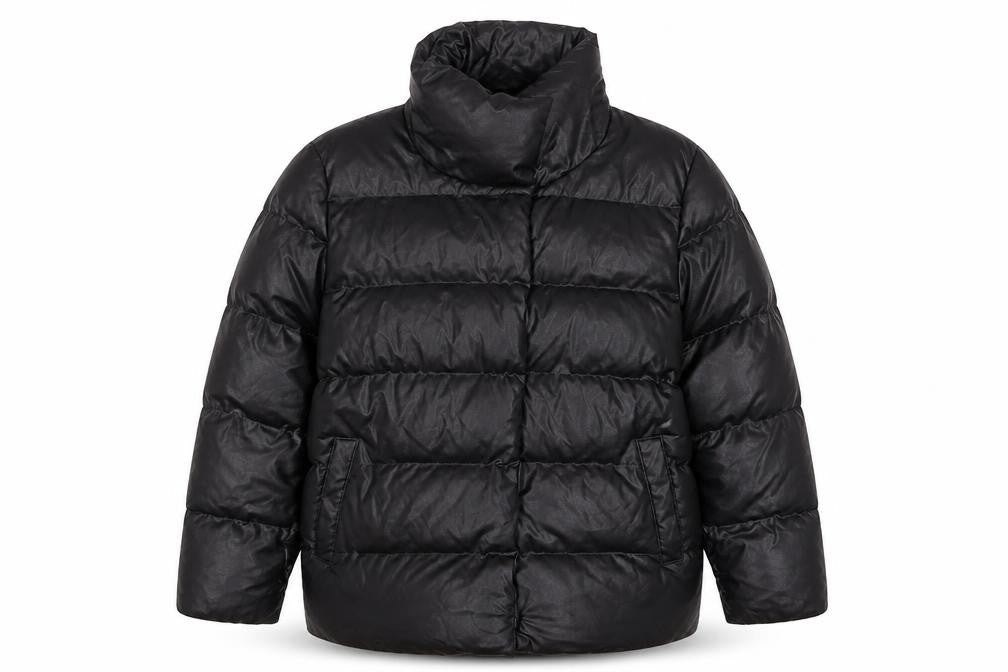 Next Womens Black Puffer Jacket Size 12 Warm Shower Resistant Winter Coat
