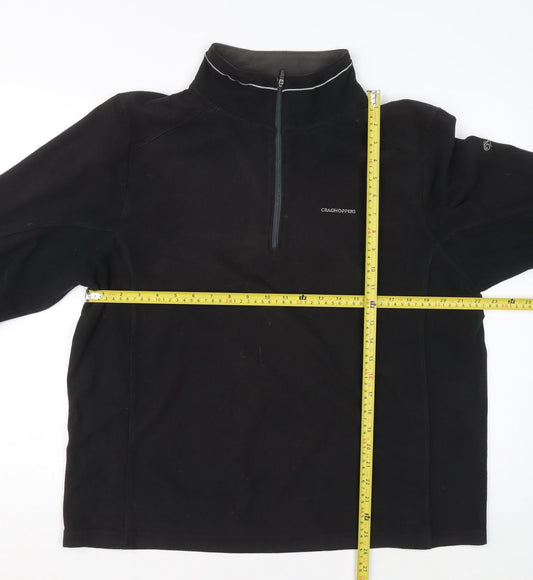 Craghoppers Men's Black XL Fleece 1/4 Zip Pullover Sweatshirt