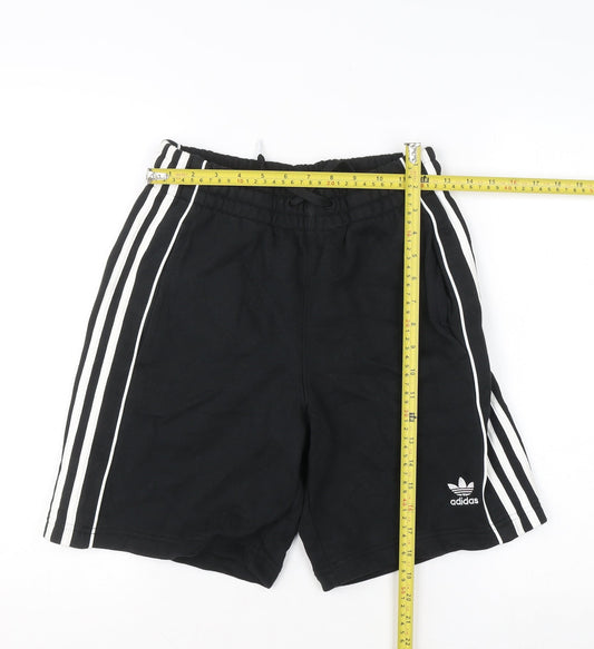 Adidas Men's Black XS Athletic Sweat Shorts 100% Cotton Drawstring