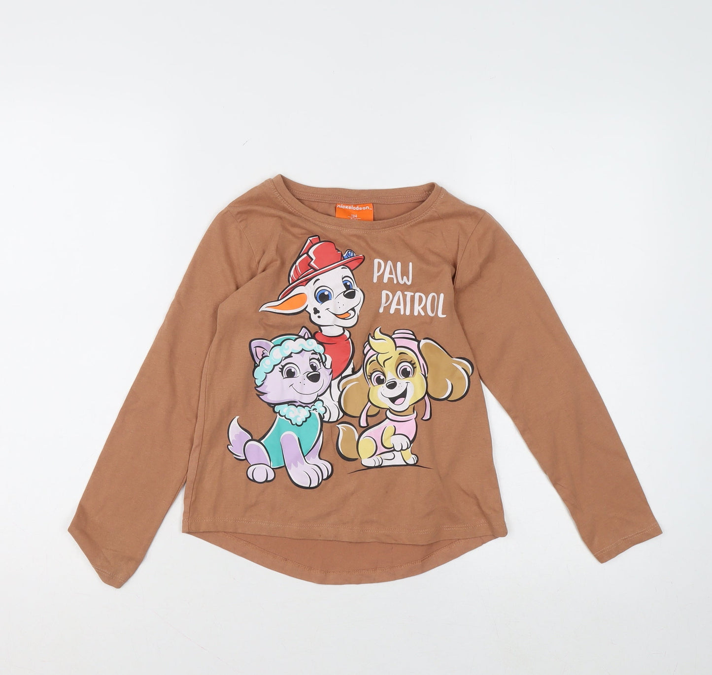 Nickelodeon Girls Brown Paw Patrol Long Sleeve T-Shirt 8-9 Years