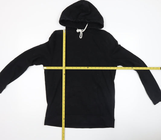 ASOS Men’s Black Pullover Hoodie Cotton Medium Regular Fit