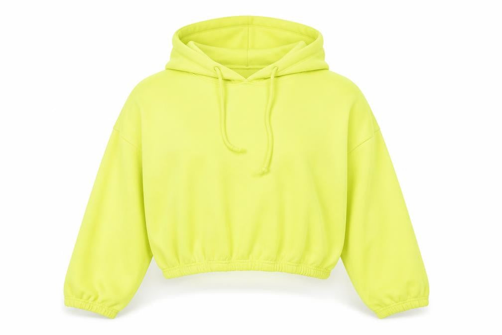 Missguided Women Yellow Hoodie UK 16 Pullover Relaxed Fit Cotton Blend