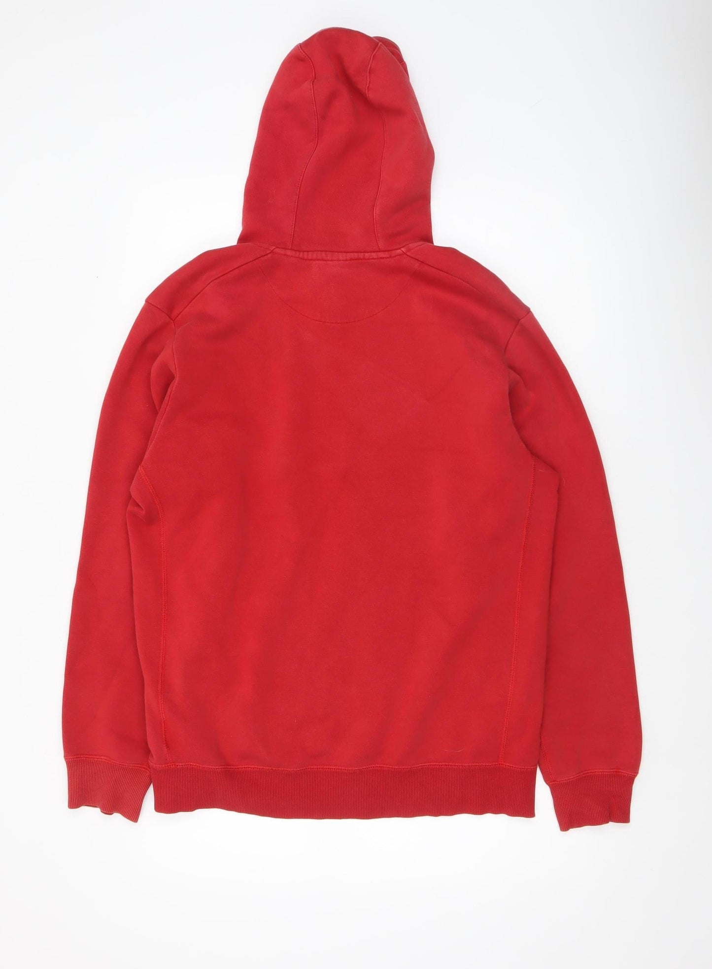 Adidas Men's Red Pullover Hoodie Medium Cotton Blend
