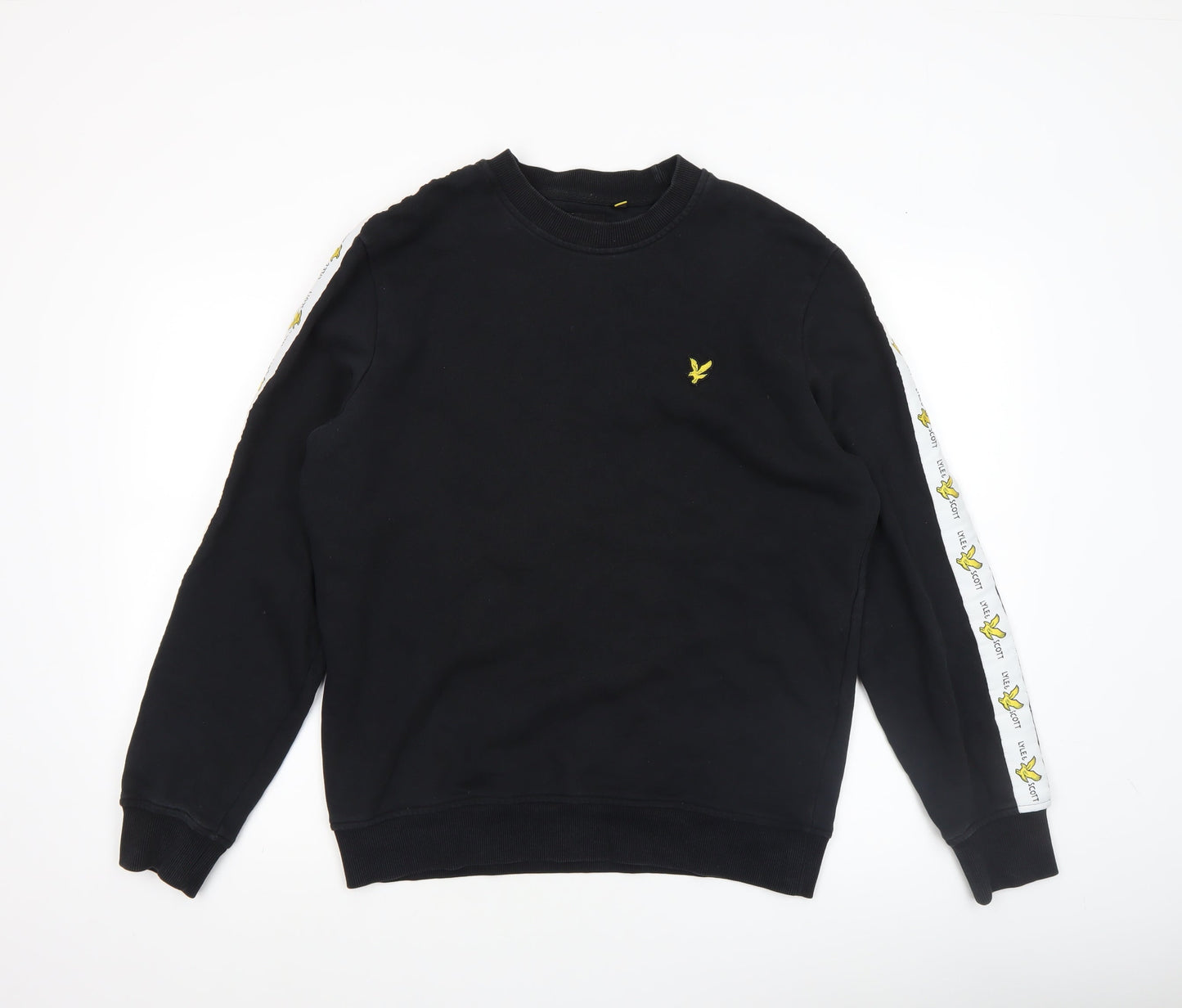 Lyle & Scott Black Cotton Crew Neck Sweatshirt Women S Logo Trim