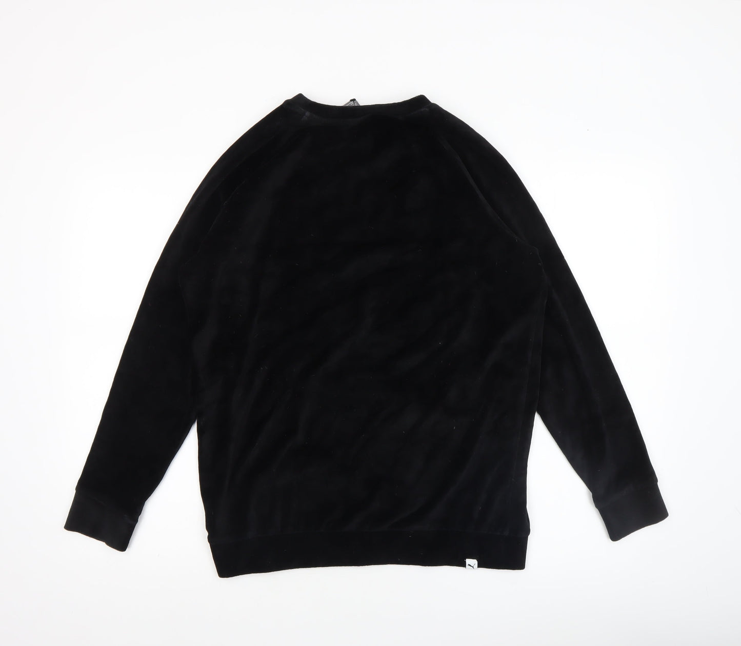 Puma Womens Black Size 10 Velour Pullover Sweatshirt