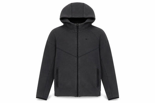 Nike Boys Black Full Zip Hoodie XL 158-170cm Fleece Lined Casual